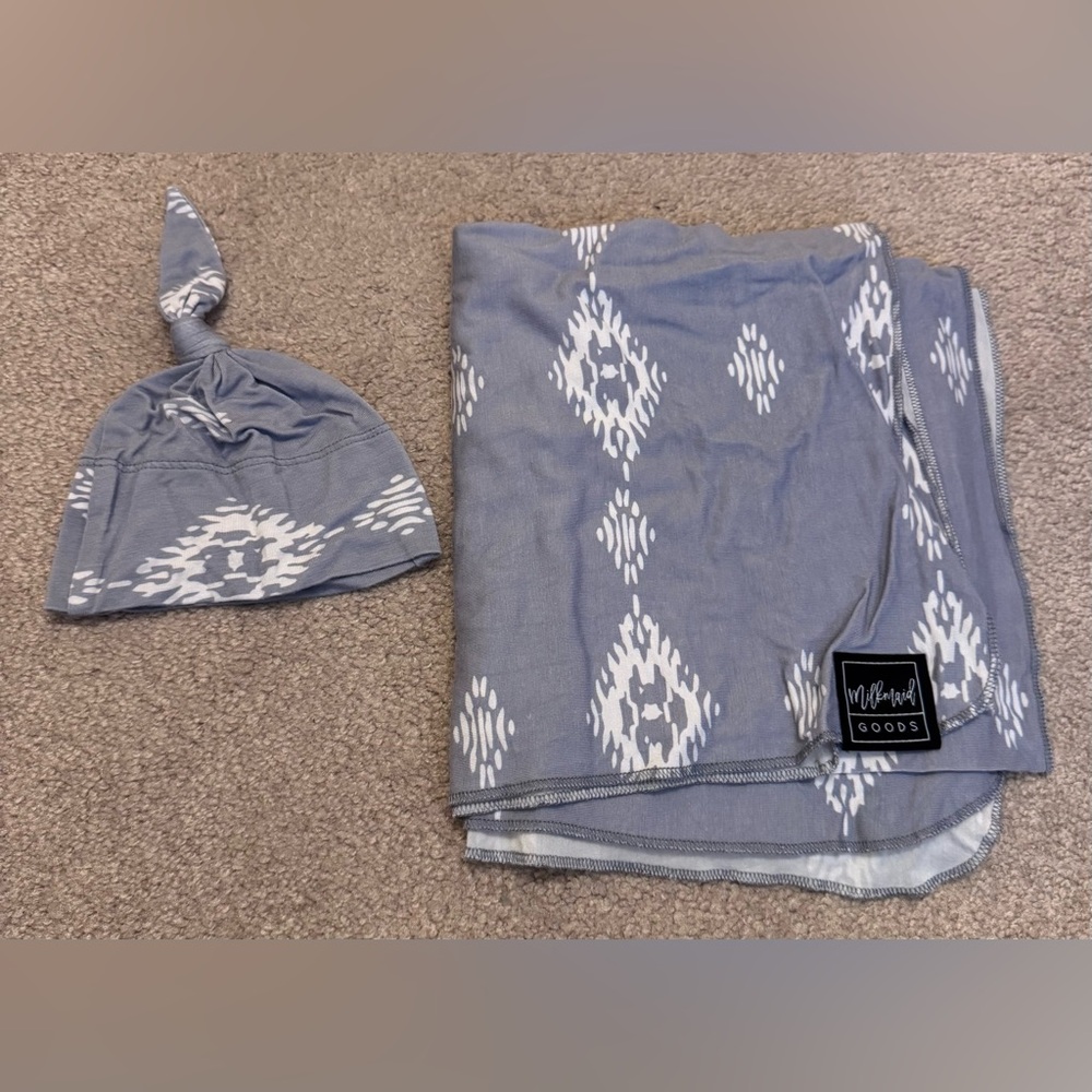 Grey and White Baby Matching Set by Milkmaid Goods